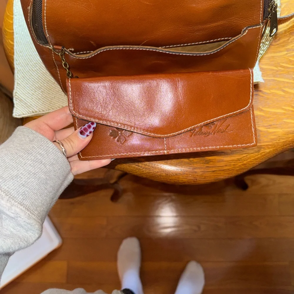 Patricia Nash Rich Brown Leather Backpack Crossbody